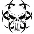 CUSTOM VINYL DECAL BIOHAZARD SKULL