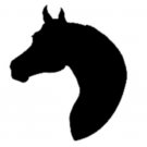 CUSTOM VNYL DECAL HORSE HEAD SILHOUETTE