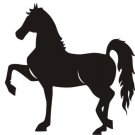 CUSTOM VNYL DECAL HORSE PRANCING