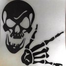 CUSTOM VNYL DECAL skull and hand