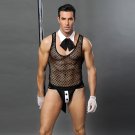 Hot Erotic Men Sexy Waiter Outfit Cosplay Costume Men Maid Vinyl Lingerie Cosplay Costumes