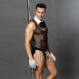 Hot Erotic Men Sexy Waiter Outfit Cosplay Costume Men Maid Vinyl Lingerie Cosplay Costumes