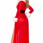 Envy Miss Claus Long Christmas Robe with G-string see through robe sleepwear