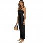 Button Down Jumpsuit Fashion Casual Sleeveless Hommock Wide Leg Overalls Playsuits Zip