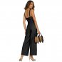 Button Down Jumpsuit Fashion Casual Sleeveless Hommock Wide Leg Overalls Playsuits Zip