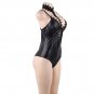 Body Leather Woman Sexy Bodysuit Underwear Choker Neck Sexy Teddy Hollow Out Plus Size