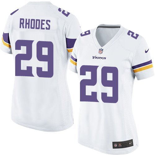 Women's Vikings #29 Xavier Rhodes White Game Stitched Jersey