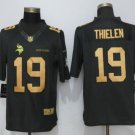 Men's Vikings #19 Adam Thielen Olive Goig Salute To Service Stitched Jersey