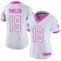 Women's Vikings #19 Adam Thielen White Pink Stitched Jersey