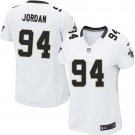 Womens Saints #94 Cameron Jordan White Game Stitched Jersey
