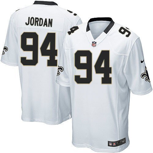 Youth Saints #94 Cameron Jordan White Game Stitched Jersey