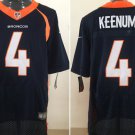 Men's Broncos 4 Case Keenum Elite Nany Blue Stitched Jersey