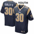 Youth Rams #30 Todd Gurley II Game Navy Blue Stitched Jersey