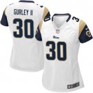 Women's Rams #30 Todd Gurley II Game White Stitched Jersey