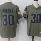 Men's Rams #30 Todd Gurley II Salute To Service Stitched Jersey