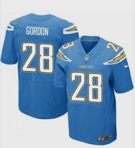 Men's Chargers #28 Melvin Gordon Elite Blue Stitched Jersey