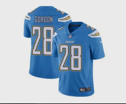 Men's Chargers #28 Melvin Gordon Limited Blue Stitched Jersey