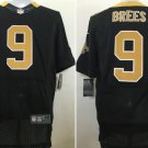 Men's Orleans Saints #9 Drew Brees Elite Black Stitched Jersey