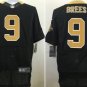 Men's Orleans Saints #9 Drew Brees Elite Black Stitched Jersey