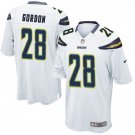 Men's Los Angeles Chargers #28 Melvin Gordon Game White Stitched Jersey