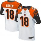 Men's Cincinnati Bengals #18 A.J. Green Elite White Stitched Jersey