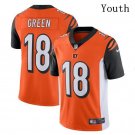 Youth Cincinnati Bengals #18 A.J. Green orange Stitched Jersey