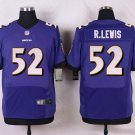 Men's Baltimore Ravens 52# Ray Lewis Elite Purple Stitched Jersey
