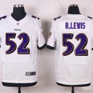 Men's Baltimore Ravens 52# Ray Lewis Elite White Stitched Jersey