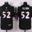 Men's Baltimore Ravens 52# Ray Lewis Elite Black Stitched Jersey
