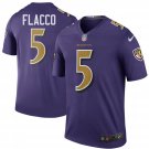 Men's Baltimore Ravens 5# Joe Flacco Game Player Purple Stitched Jersey