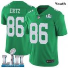 Youth Eagles #86 Zach Ertz Green Super Bowl LII Game Stitched Jersey