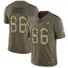 Men's Eagles #86 Zach Ertz Green Olive Salute To Service Stitched Jersey