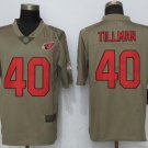 Men's Cardinals 40# Patrick Tillman Salute to Service Olive Camo Stitched Jersey