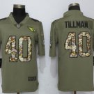 Men's Cardinals 40# Patrick Tillman Salute to Service Olive Camo Stitched Jersey