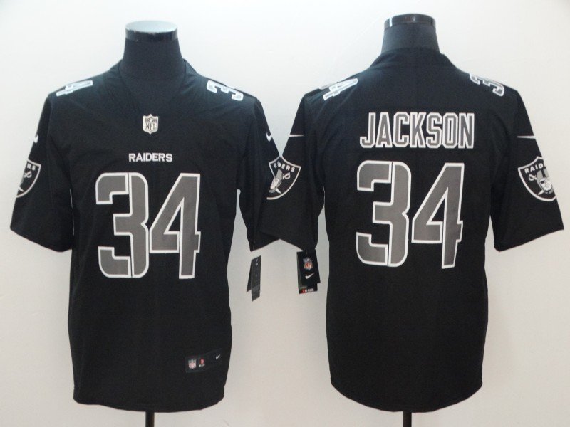 Men's Oakland Raiders 34# Gabe Jackson Limited Black Impact Stitched Jersey