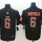 Men's Browns #6 Baker Mayfield Limited Black Impact Stitched Jersey