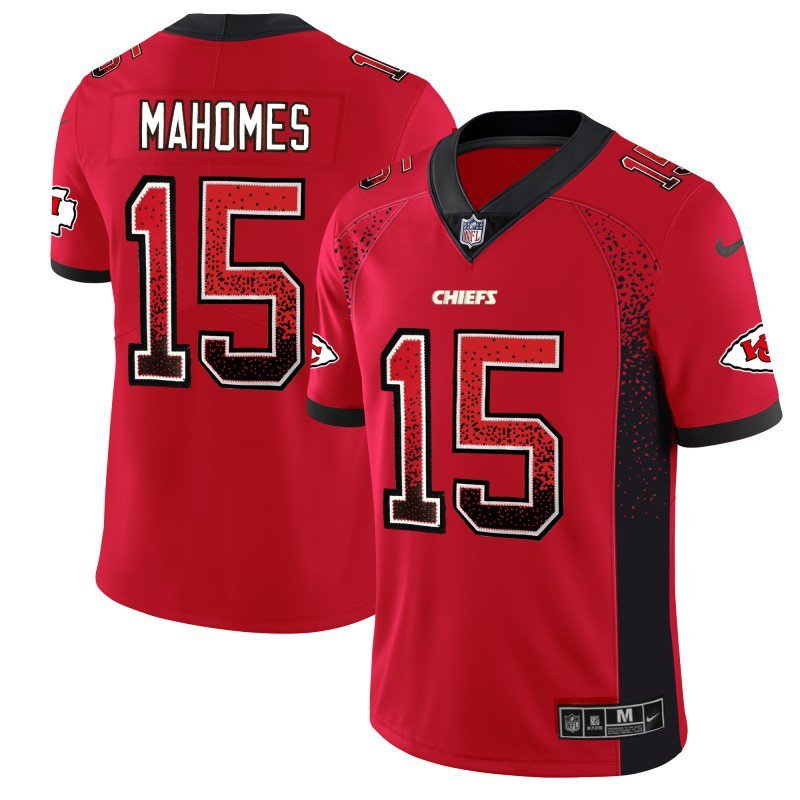 Men's Kansas City Chiefs #15 Patrick Mahomes II Red Drift Fashion Stitched Jersey