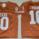 Men's Texas Longhorns Vince Young #10 Orange College Footballs Stitched Jersey