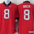 Men Georgia Bulldogs 8 AJ Green Red College Football Stitched Jersey