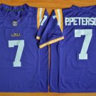 Men's LSU Tigers Patrick Peterson #7 Purple College Footballs Stitched Jersey