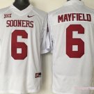 Youth Oklahoma Sooners 6 Baker Mayfield White College Football Stitched Jersey