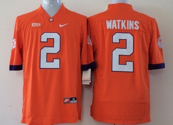 Youth Clemson Tigers 2 Sammy Watkins Orange College Football Stitched Jersey