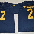 Men's Michigan Wolverines Charles Woodson #2 Navy College Football Stitched Jersey