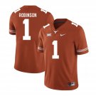 NCAA Men's Texas Longhorns #1 Keenan Robinson college football Orange Stitched Jersey