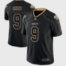 Men's Saints #9 Drew Brees Lights Out Black LT Stitched Jersey