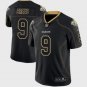 Men's Saints #9 Drew Brees Lights Out Black LT Stitched Jersey