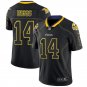 Men's Vikings #14 Stefon Diggs Lights Out Black LT Stitched Jersey