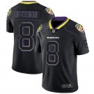 Men's Ravens #8 Lamar Jackson Lights Out Black LT Stitched Jersey