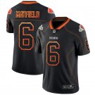 Men's Browns #6 Baker Mayfield Lights Out Black LT Stitched Jersey