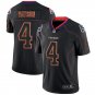 Men's Texans #4 Deshaun Watson Lights Out Black LT Stitched Jersey